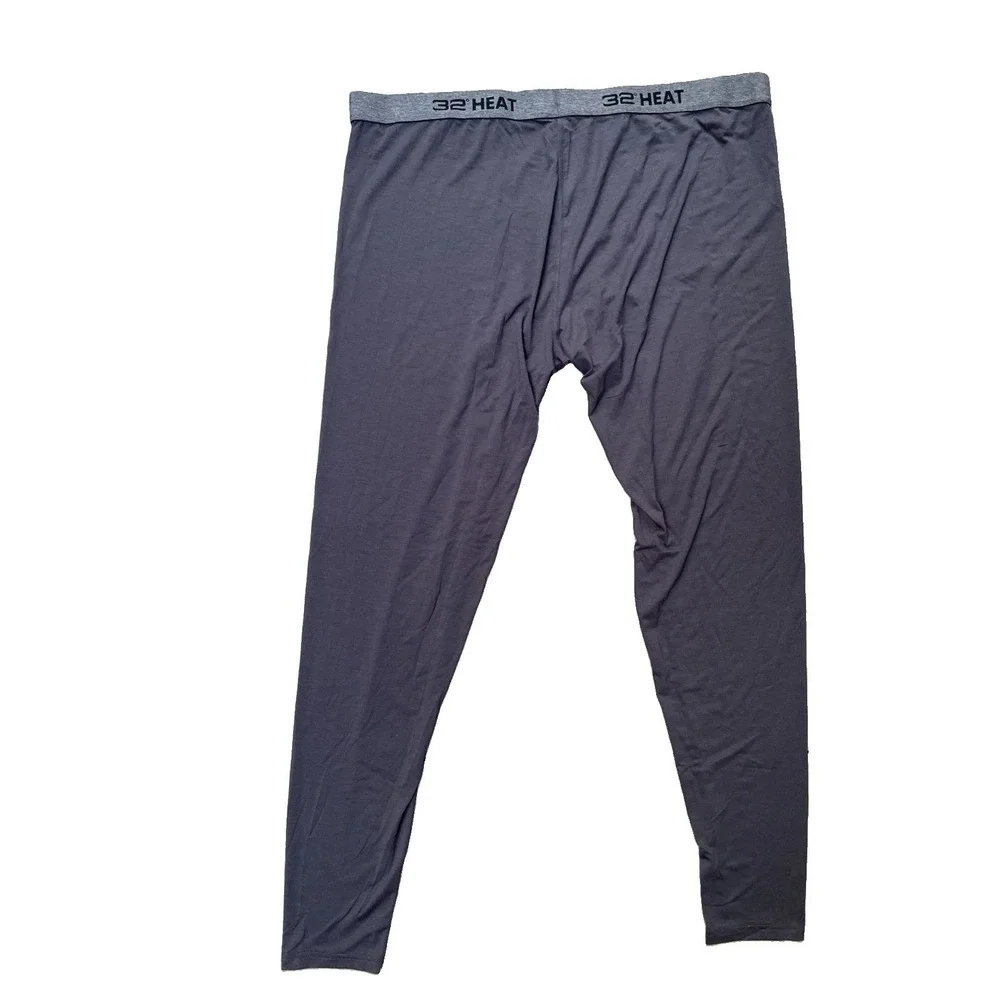 32 Degrees Heat Thermal Base Layer Pants Mens XXL Gray Long Johns Performance